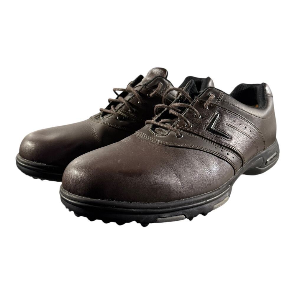 Callaway Golf Men’s XTT LT Saddle Shoes Brown Leather Size 13 - Picture 1 of 10